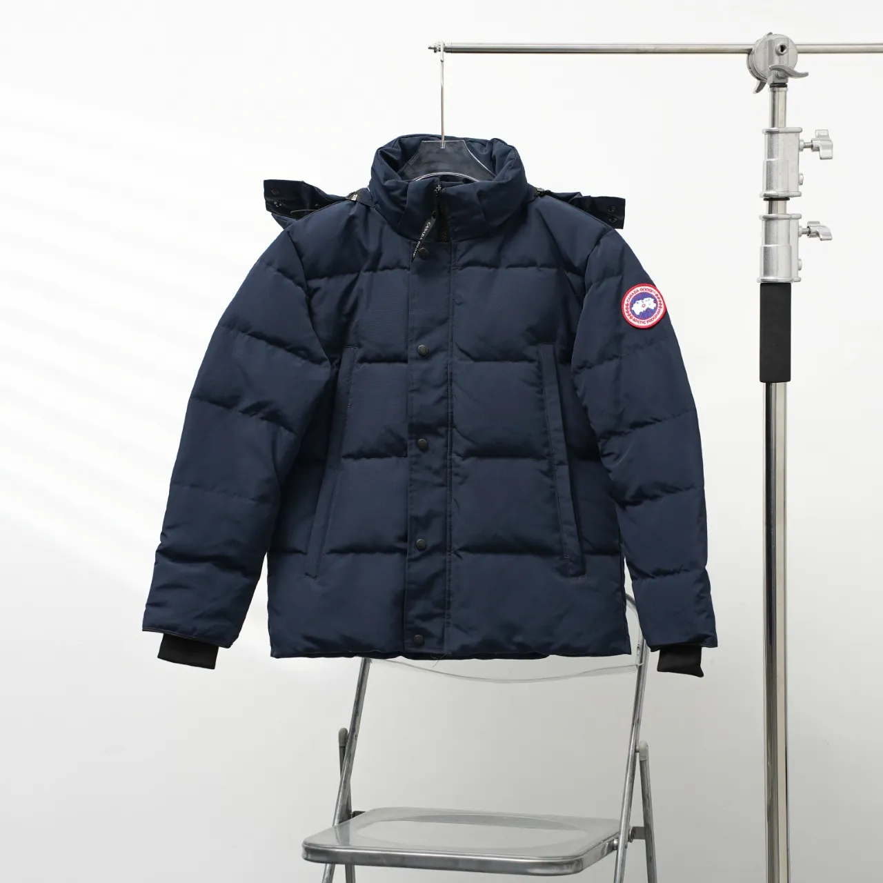 P740 CANADA GOOSE丨Canada Goose 29 New 2048 Hairless Collar Hooded Down Jacket Color: Dark Blue Red Size: XS-XXL